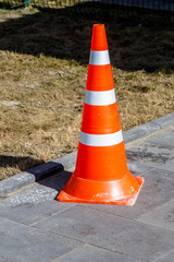 emergency striped cone