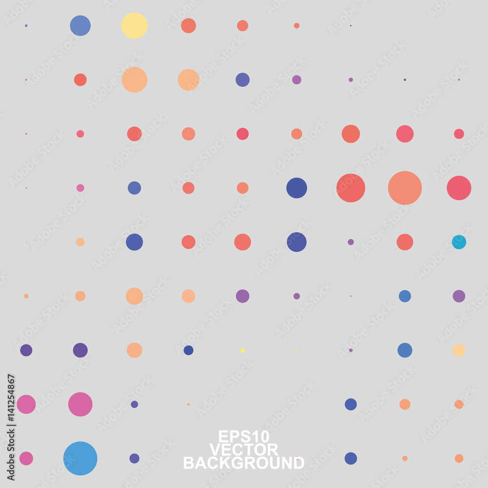 Poster abstract background with colorful dotted pattern