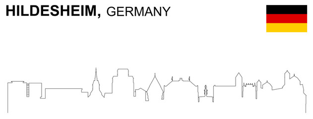 Naklejka premium Hildesheim Silhouette