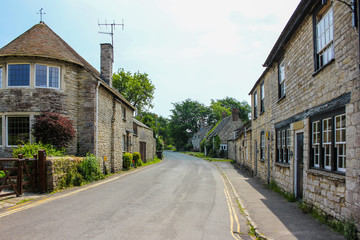Fototapeta na wymiar Medieval english village street