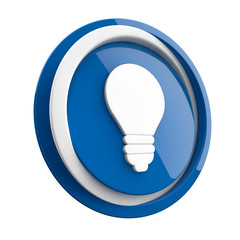 ikona plastikowa 3D niebieskie koło i pierścień © vempireart