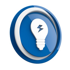 ikona plastikowa 3D niebieskie koło i pierścień