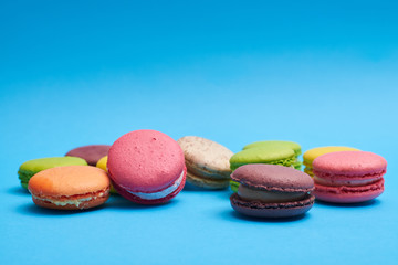 Close-up shot of some flavorful meringue macaroons