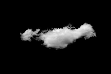 White cloud on black background