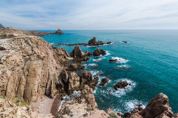 Fototapeta na wymiar Sea scape in Cabo De Gata, Spain