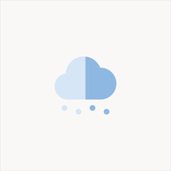 snow icon flat design