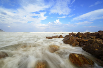 Beautiful silky smooth water at Yarada Beach, Visakhapatnam