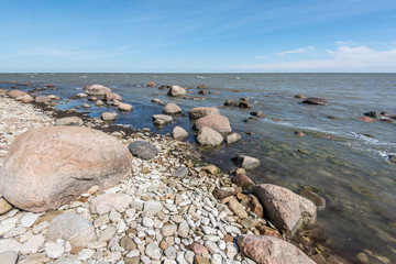Baltic Sea coast in the summer