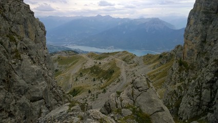 cliffs at the peak