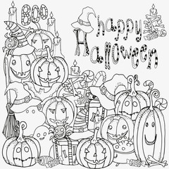 Set of Halloween symbols