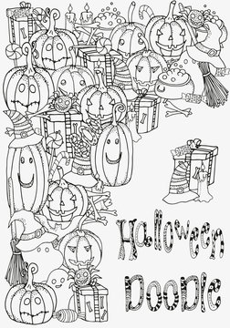 Set of Halloween symbols
