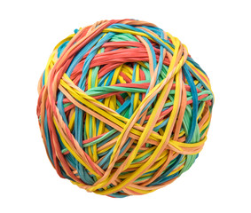 Isolated Rubber Band Ball