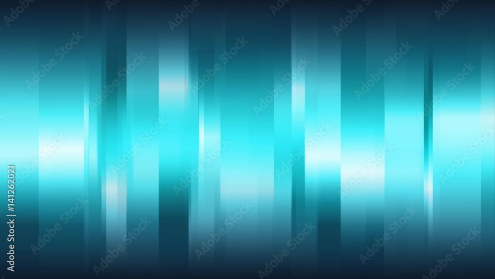 Poster blue abstract background with vertical shining stripes, seamless loop