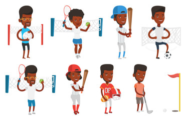 Vector set of sport characters.