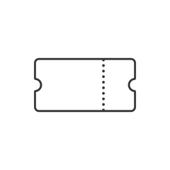 Ticket line art. Outline ticket icon. Vector