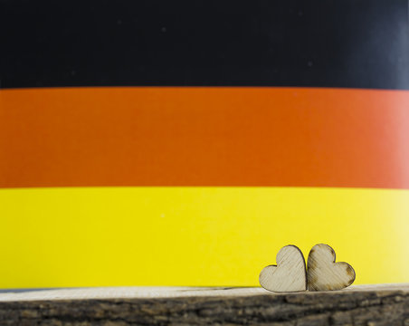 Germany Flag and Hearts