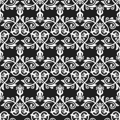 Classic seamless vector black and white pattern. Traditional orient ornament. Classic vintage background