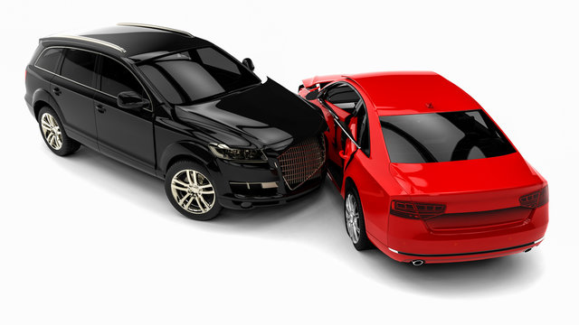 car accident  / 3D render image representing an car accident 