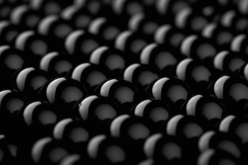 Black spheres. abstract background