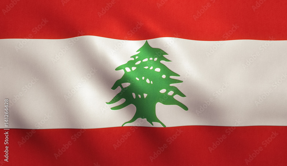 Wall mural Lebanon Flag