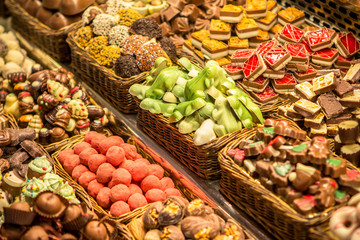 Chocolate on the market in Barcelona