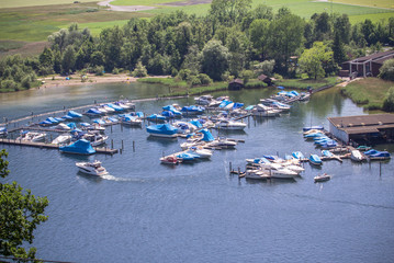 Small boats in the bay
