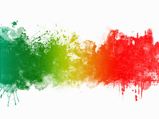 Watercolor rainbow border 