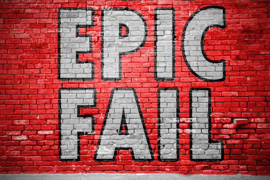 Epic Fail Ziegelsteinmauer Graffiti