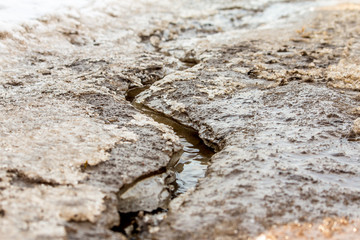 The beginning of spring in the village