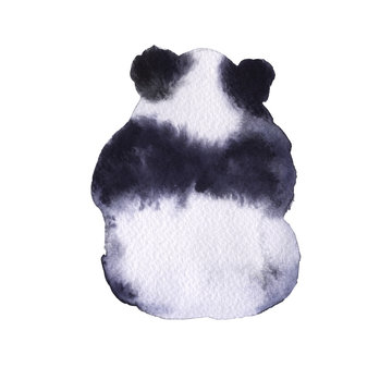 Bear the panda. Isolated on white background. 