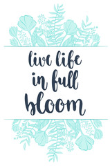 Handwritten vintage lettering spring quote.