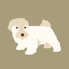 Dog Vector illustration style Flat
