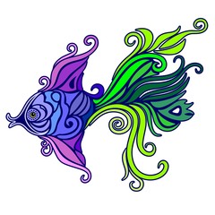 Exotic Fish Tattoo Decorative-1 