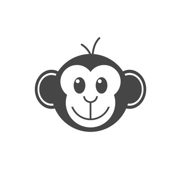 Monkey face icon - Illustration
