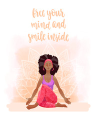 Young woman in yoga pose