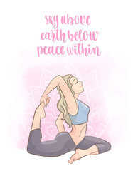 Young woman in yoga pose