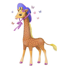 Giraffe in a hat,