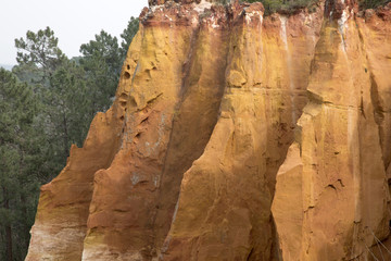 Ochres Deposits in Roussillon Village, France