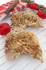 côtes de porc grillées