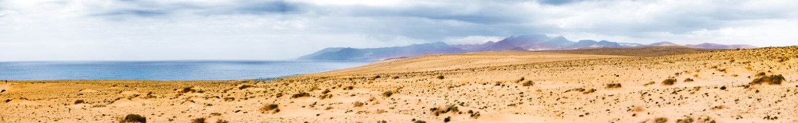 Fototapeta na wymiar fuerteventura landscape panorama