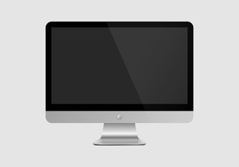Computer monitor display isolated. Vector illustration