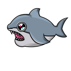 Nice cartoon shark. SHARK WITH OPEN JOY
