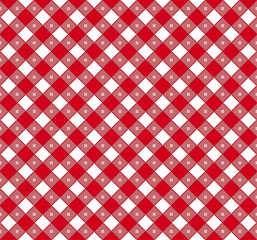 Gingham and Buffalo Check Plaid pattern. Tablecloth, fabric texture, stamp for apparel, gift wrapping paper, sleepwear, pillow, shirt and other textile products. Vector illustration