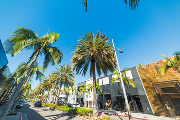 Rodeo drive on a sunny day