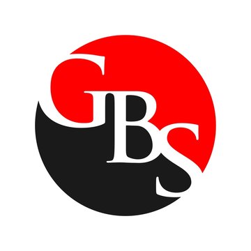 g, b, and s logo vector.
