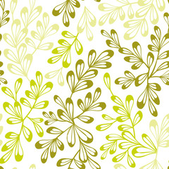 Seamless floral pattern in doodle style.