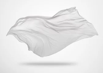 Papier Peint photo Poussière Smooth elegant white cloth on gray background