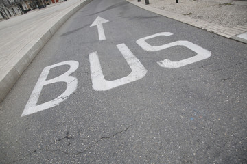 Fototapeta premium Bus Lane Sign