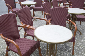 Cafe Tables and Chairs in France