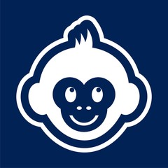 Monkey face icon - vector Illustration